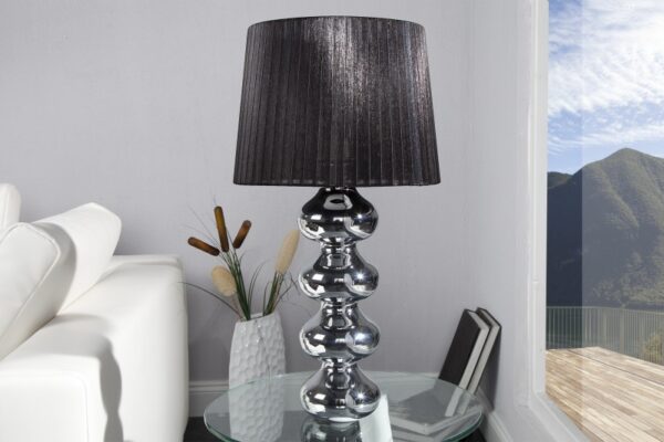 Elegantní lampa s černým stínítkem - do obývacího pokoje nebo ložnice, rozměr 31 cm x 60 cm x 31 cm