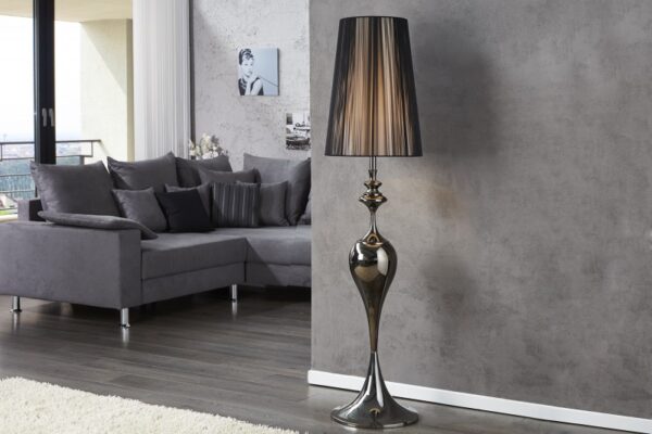 Stylová lampa do obývacího pokoje - moderní nábytek, kovový stojan, rozměr 40 cm x 160 cm x 40 cm