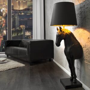 Designová stojací lampa v designu koně - do obývacího pokoje nebo pracovny, rozměr 20 cm x 90 cm x 35 cm