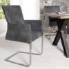 Konzolová moderní židle Samson vintage šedá