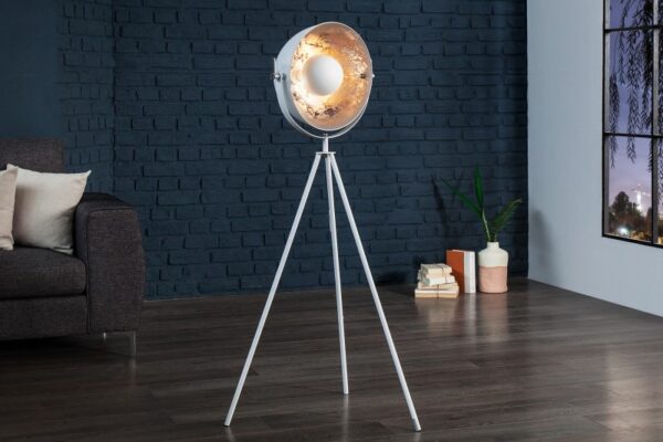 Luxusní stojací lampa stativ - do obývacího pokoje, z nerezové oceli, rozměr 65 cm x 145 cm x 65 cm