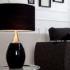 Elegantní černá stolní lampa 37005 Carla 60cm