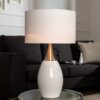 Elegantní bílá stolní lampa 37006 Carla 60cm