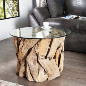 Moderní přírodní stolek - z naplaveného dřeva, do obýváku, rozměr 50cm x 40cm x 50cm