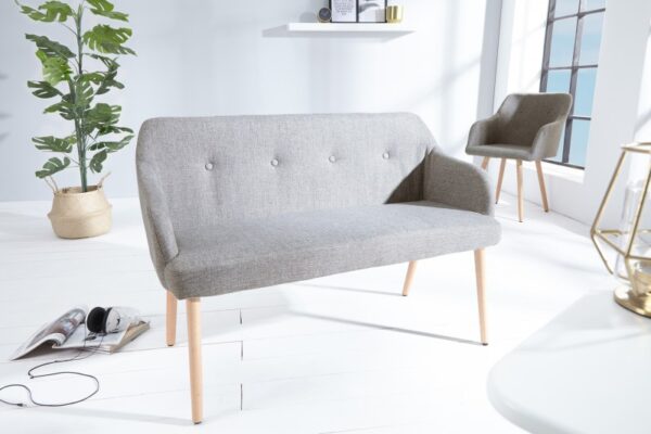 Stylová lavice do obývacího pokoje nebo předsíně - potah z texturované látky, rozměr 116cm x 80cm x 57cm