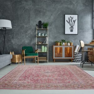 Velký orientální koberec s květinovým vzorem - vintage styl, do ložnice nebo obýváku, rozměr 240cm x 160cm