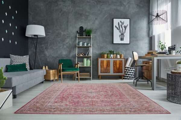 Velký orientální koberec s květinovým vzorem - vintage styl, do ložnice nebo obýváku, rozměr 240cm x 160cm