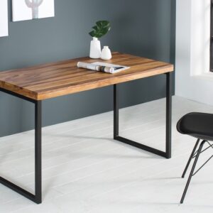 Nadčasový malý pracovní stolek - vyrobený z palisandru, kovový rám, rozměr 118 cm x 77 cm x 60 cm