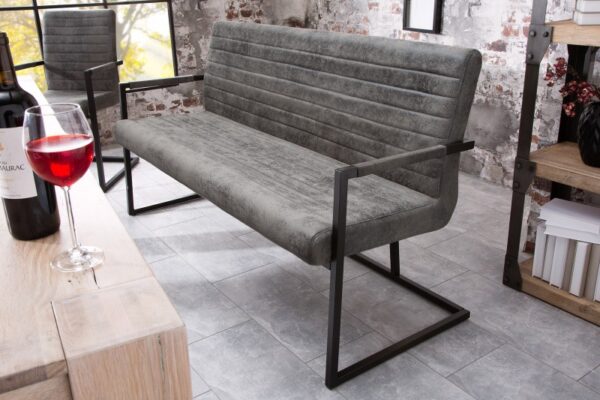Stylová pohodlná lavice do obývacího pokoje nebo jídelny - potah z mikrovlákna, rozměr 160 cm x 88 cm x 63 cm