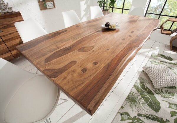 Moderní stůl do jídelny - vyrobený z dřeva palisandru, industriální styl, rozměr 200 cm x 77 cm x 98 cm