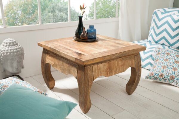 Nadčasový konferenční stolek do obývacího pokoje - z mangového dřeva, rozměr 60 cm x 40 cm x 60 cm