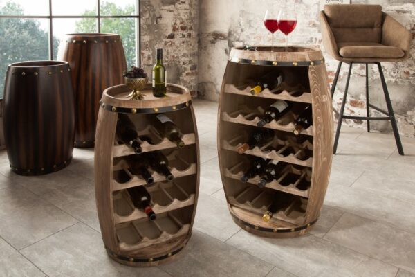 Luxusní stojan na 14 lahví vína - z jedlového dřeva, stylová dekorace, rozměr 40 cm x 64 cm x 38 cm