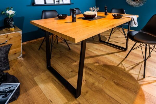 Nadčasový stůl do jídelny - industriální styl, z recyklovaného dubového dřeva, rozměr 160 cm x 77 cm x 90 cm