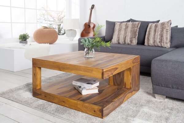Moderní masivní stolek do obýváku - z palisandrového dřeva, rozměr 80cm x 40cm x 80cm
