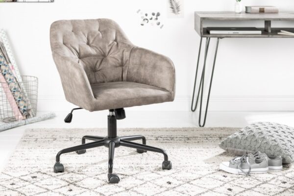 Moderní prošívaná židle do pracovny - na kolečkách, nastavitelná výška, rozměr 60 cm x 80-89 cm x 65 cm