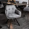 Designová retro židle Lounger šedá