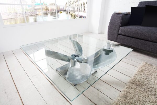 Elegantní deska z bezpečnostního skla na konferenční stolek - doplněk ke stolům, rozměr 85cm x 0,8cm x 85cm