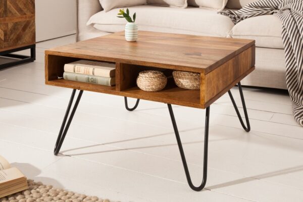 Elegantní konferenční stolek do obýváku - retro styl, palisandrové dřevo, rozměr 60 cm x 41 cm x 60 cm