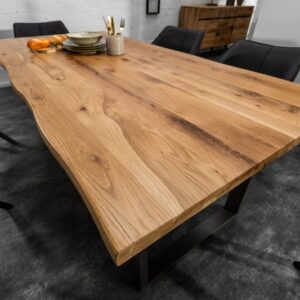 Designový stůl do jídelny - industriální styl, vyrobený z dubového dřeva, rozměr 200cm x 76cm x 100cm