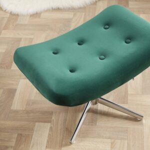 Retro stolička do obývacího pokoje - možnost otáčení, sametový potah, rozměr 64 cm x 42 cm x 41 cm