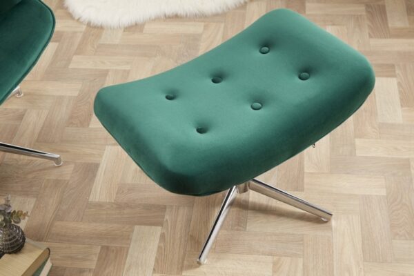 Retro stolička do obývacího pokoje - možnost otáčení, sametový potah, rozměr 64 cm x 42 cm x 41 cm