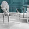 Luxusní jídelní židle v barokním stylu šedá