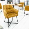 Moderní univerzální židle Chair Loft hořčicově žlutá