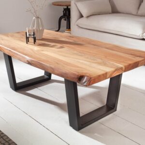 Stylový stolek do obývacího pokoje - vyrobený z masivního akátového dřeva, rozměr 110 cm x 40 cm x 60-64 cm