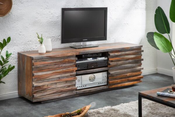 Luxusní televizní stolek - vyrobený z masivního dřeva palisandru, úložný prostor, rozměr 150 cm x 50 cm x 40 cm