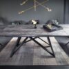 Moderní jídelní stůl Atlas 180-220-260cm šedo černý