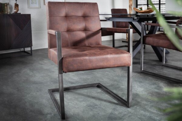 Stylová židle - stříbrný kovový rám, pružinové polstrování, dekorativní prošívání, rozměr 55 cm x 86 cm x 63 cm