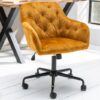 Moderní židle k pracovnímu stolu  Dutch Comfort hořčicově žlutá