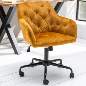 Moderní pracovní židle - sametový potah, prošívání, na kolečkách, rozměr 60 cm x 80-89 cm x 65 cm