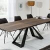 Luxusní rozkládací jídelní stůl Concord 180-230cm tmavě šedý dub