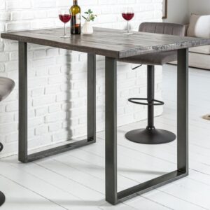 Elegantní barový stůl - vyrobený z mangového dřeva, do malého bytu, rozměr 120 cm x 105 cm x 80 cm