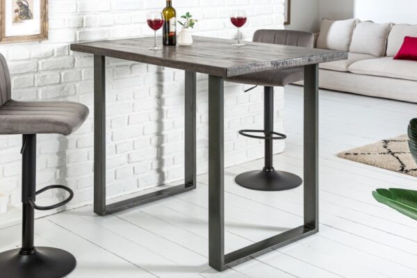 Elegantní barový stůl - vyrobený z mangového dřeva, do malého bytu, rozměr 120 cm x 105 cm x 80 cm