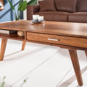 Moderní konferenční stolek v retro stylu - vyrobený z masivního palisandrového dřeva - do obývacího pokoje, rozměr 100 cm x 40 cm x 55 cm