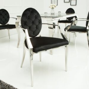 Moderní židle k jídelnímu stolu - sametový potah, prošívání, rozměr 56cm x 81cm x 57cm