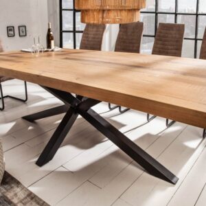 Designový rodinný stůl do jídelny - vyrobený z masivní borovice, industriální styl, rozměr 200 cm x 76 cm x 100 cm