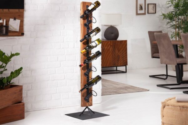 Masivní stojan na vína - z teakového dřeva, pro 8 lahví, rozměr 40 cm x 140 cm x 40 cm