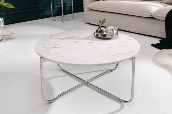 Designový konferenční stolek do obývacího pokoje - mramorová deska, rozměr 62 cm x 33 cm x 62 cm