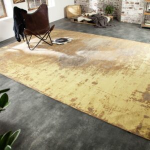 Luxusní velký koberec do obývacího pokoje nebo ložnice - vintage koberec, sepraný vzhled, rozměr 240 cm x 350 cm, rezavohnědý