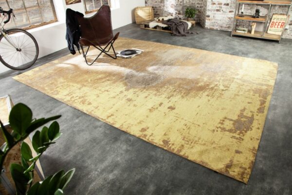 Luxusní velký koberec do obývacího pokoje nebo ložnice - vintage koberec, sepraný vzhled, rozměr 240 cm x 350 cm, rezavohnědý