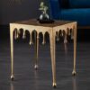 Odkládací zlatý stolek Liquid Line L 50cm