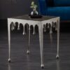 Odkládací stříbrný stolek Liquid Line L 50cm