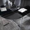 Elegantní rohový psací stůl Big Deal černý