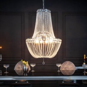 Designové světlo v zámeckém stylu - zdoben čirými kamínky, nad jídelní stůl nebo do haly, výška 100cm