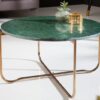 Kulatý konferenční stolek Noble 62cm zelený mramor