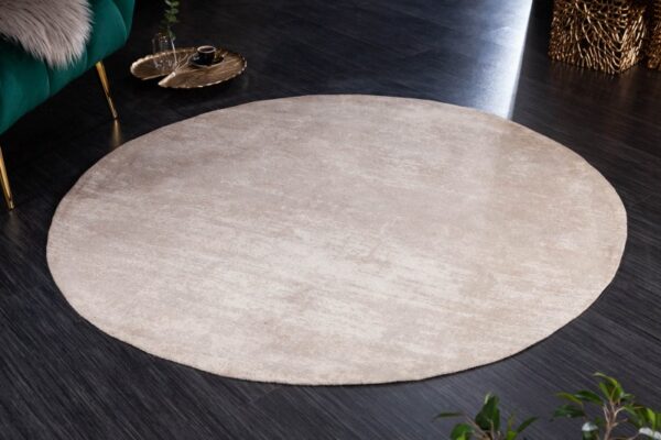 Designový koberec pod konferenční stolek - do obývacího pokoje, stylové seprání, rozměr 150 cm x 1 cm x 150 cm, béžový