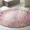 Koberec Modern Art 150cm kulatý béžově růžový